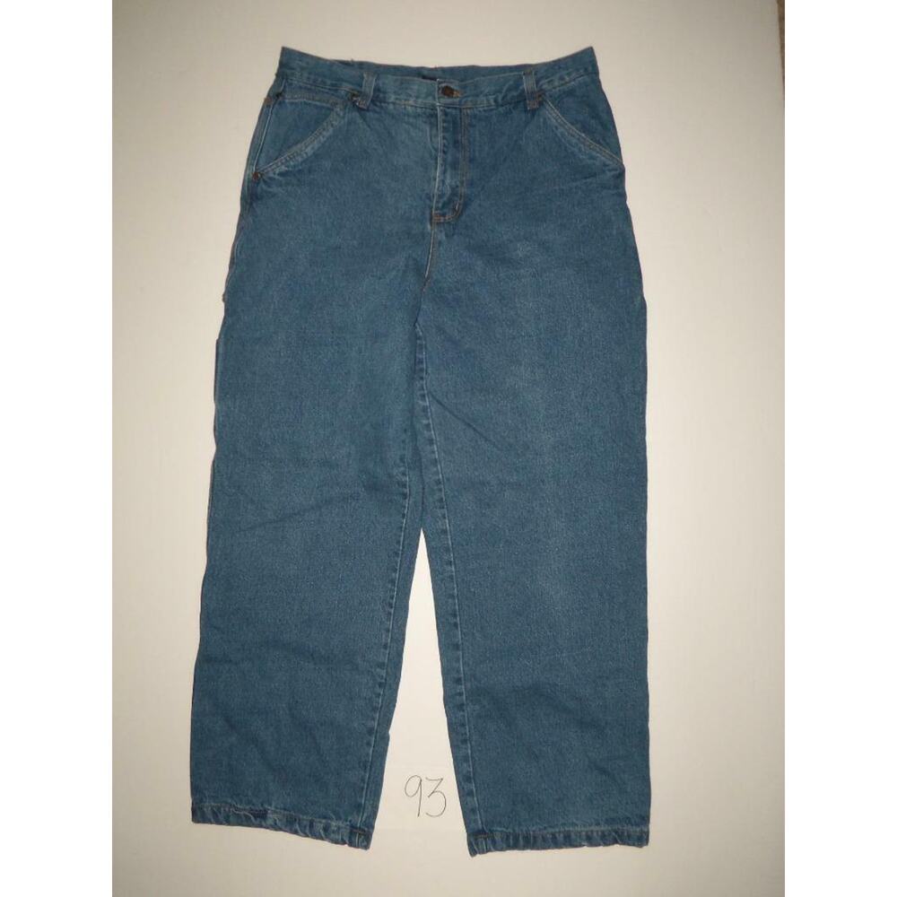 Smiths Workwear Blue Jeans Size 36 Painters Flannel Lined Mens -022093